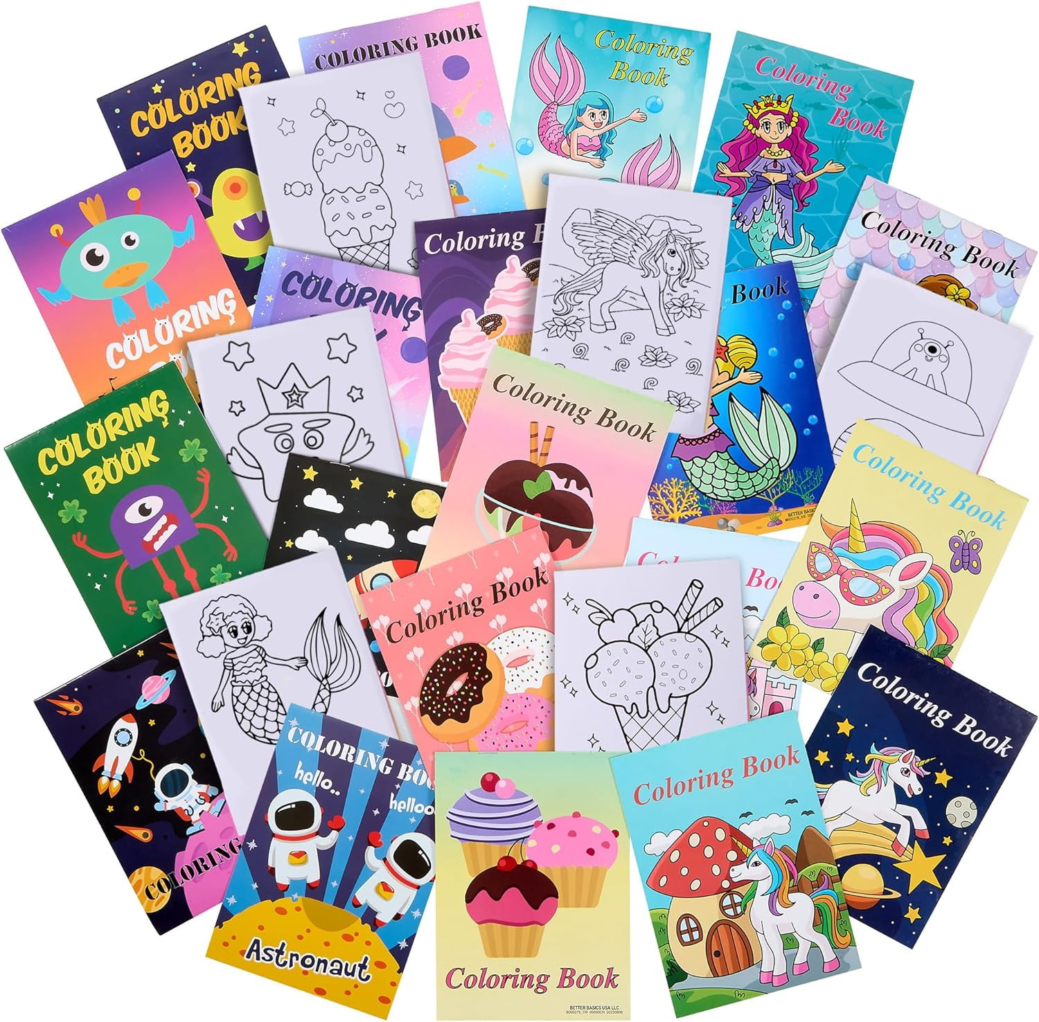 Playbees Mermaid Coloring Books - 20PK - Kids Coloring Books Bulk for ...