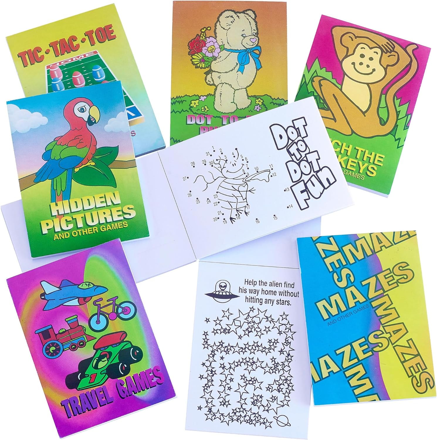 Playbees Mini Game Books for Kids - 24 Pack - Assorted Educational ...