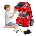 thumbnail image 1 of Playbees Red Truck Engine Repair Toy - Large Mechanic Take Apart Toy, Kids 3-8, 1 of 6