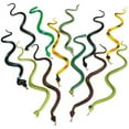 thumbnail image 1 of Playbees Rubber Toy Snakes - 12-Pack - 14 Inches - Assorted Lifelike Fake Plastic Toy Snake, Realistic Serpents for Kids, Events, and Gags, Flexible and Float to Prank Friends and Family, 1 of 6
