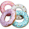 thumbnail image 1 of Playbees Sprinkle Donut Pool Floats - 4 Pack - Inflatable Floaties for Kids & Adults - Fun Summer Water Toy for Pool Parties and Decorations, 1 of 5