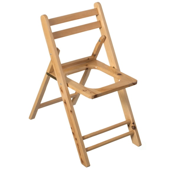 Playberg Wooden Folding Portable Toilet Seat with Backrest