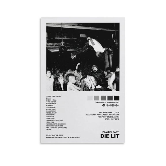 Playboi Carti Die Wall Art Canvas Print Poster Home Bathroom Bedroom Office Living Room Decor Canvas Poster