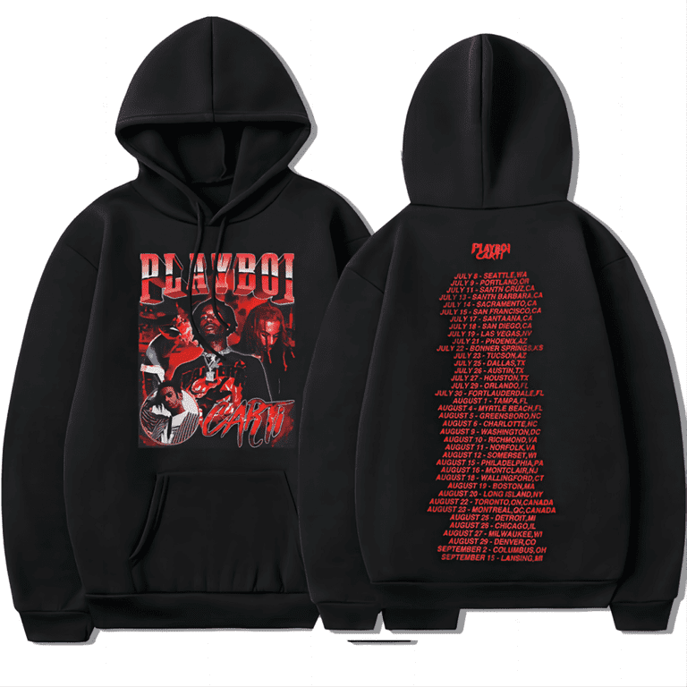 Playboi Carti Hoodie Men s Vintage Hip Hop Long Sleeve Casual Pullover Graphic Music Aesthetic Streetwear hooded Walmart