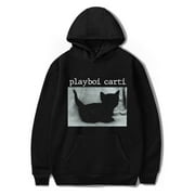 XIANQI Playboi Carti black cat Hoodie Unisex Casual Fashion Sweatshirt Fashion Hoody