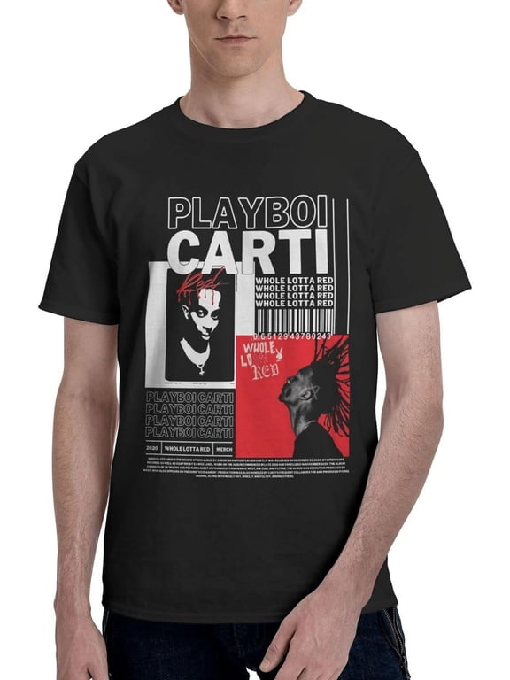 Playboi Rappe Carti Mens Womens Hip Hop Rap Trap Rapper Streetwear Vintage Style T-Shirt Black
