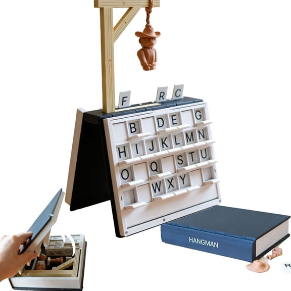 Playbook’d Hangman - The Clever Book-Game Hybrid - Magnetic Word Guessing Board Game Disguised as a Book - Unique Gift for Puzzle Lovers - Portable Foldable Game for 2026