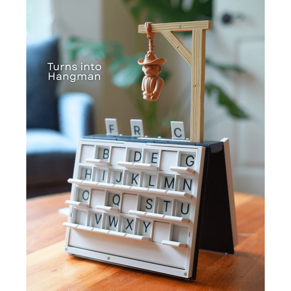 Playbook’d Hangman Game Book, Classic Hangman Board Game Disguised as a Book, Magnetic Foldable Word Guessing Game for Travel, Family & Game Night