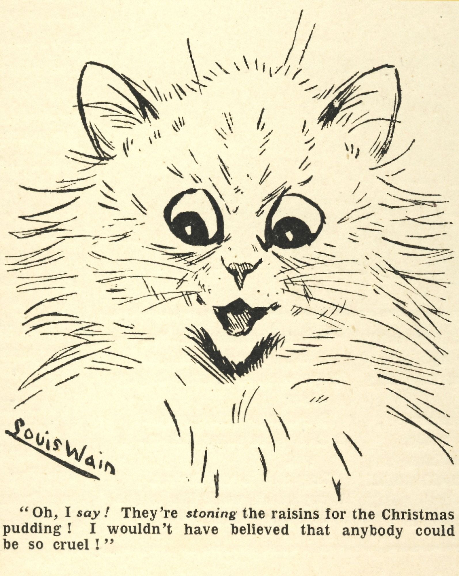 Playbox Annual 1918 Oh I say Canvas Art - Louis Wain (18 x 24)