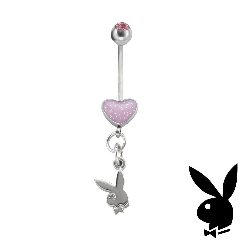 Gold playboy bunny belly button rings deals