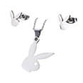 thumbnail image 1 of Playboy Bunny Pendant Necklace and Stud Earring Set, 1 of 1