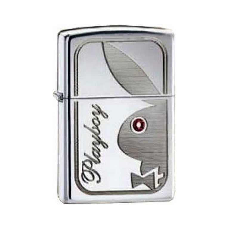 Zippo Lighter Black Playboy Jewelled eye 24789