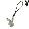 thumbnail image 1 of Playboy Cell Phone Charm Strap Bunny Logo AB Swarovski Crystal Mobile, 1 of 3