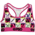 thumbnail image 1 of Playboy  Checkerboard PSD Sports Bra, Red & White - Small, 1 of 1