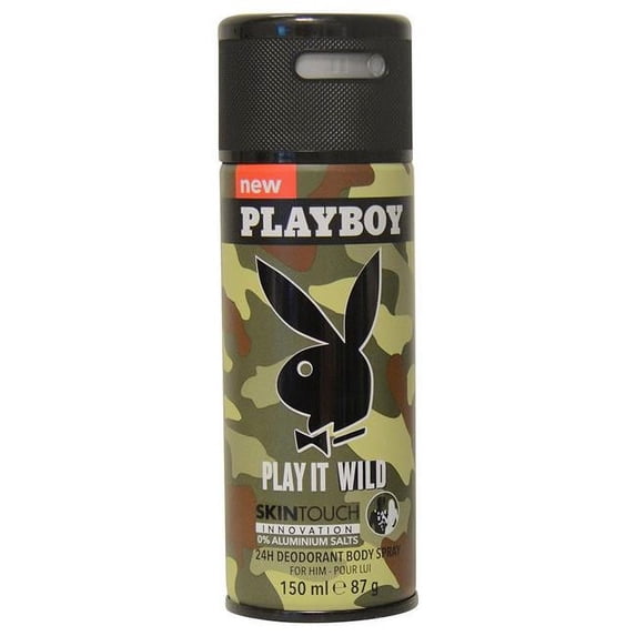 Playboy Play It Wild by Playboy Deodorant Spray 5 oz for Men - Premium Designer Fragrance