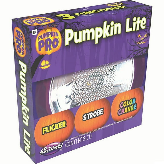 Three-Mode Battery-Operated Carved Pumpkin Light Boxed Halloween Decoration - One Size