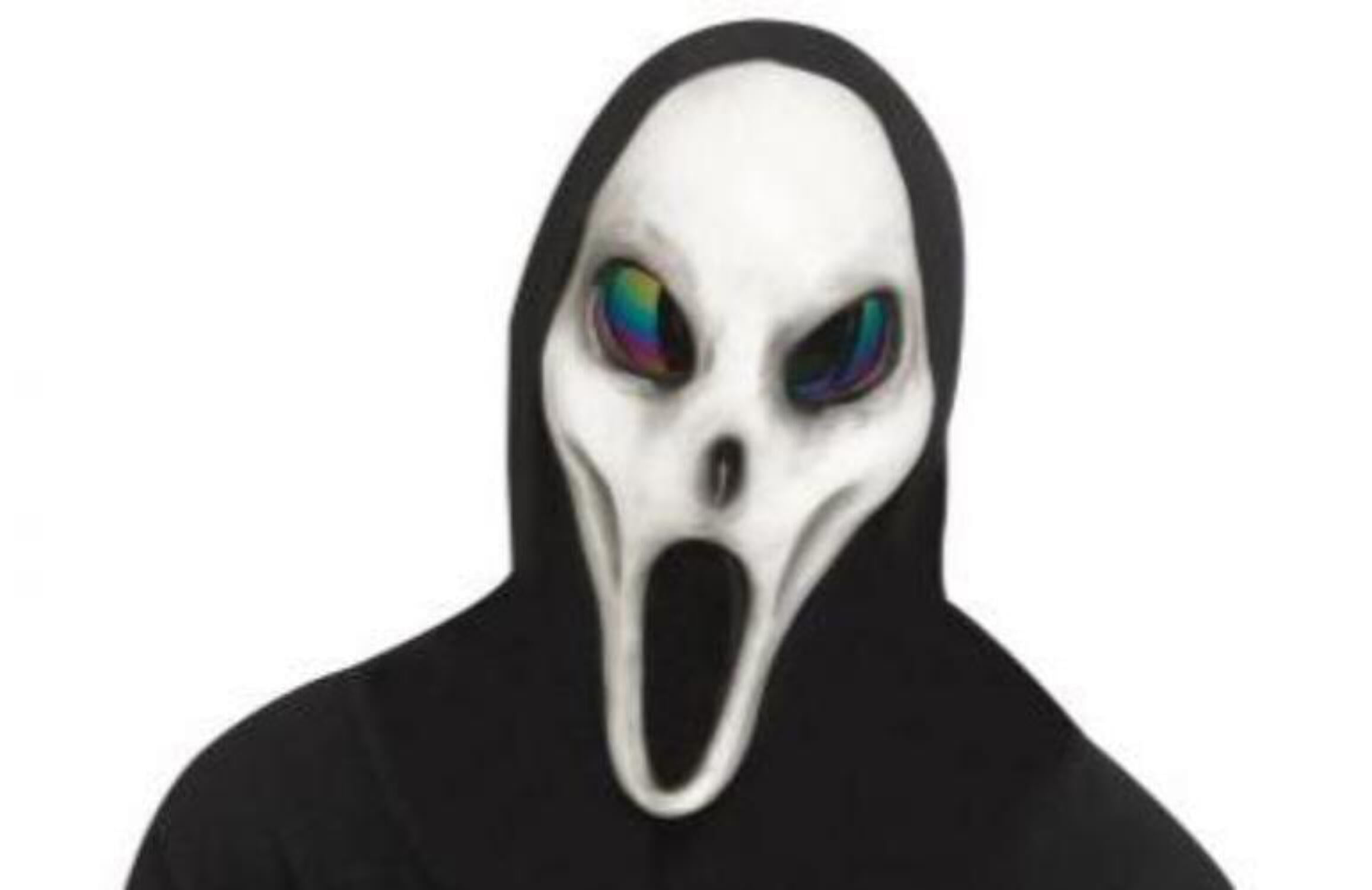 Playboy - s Alien Spawn Grey Full Mask with Black Hood - One Size - One ...