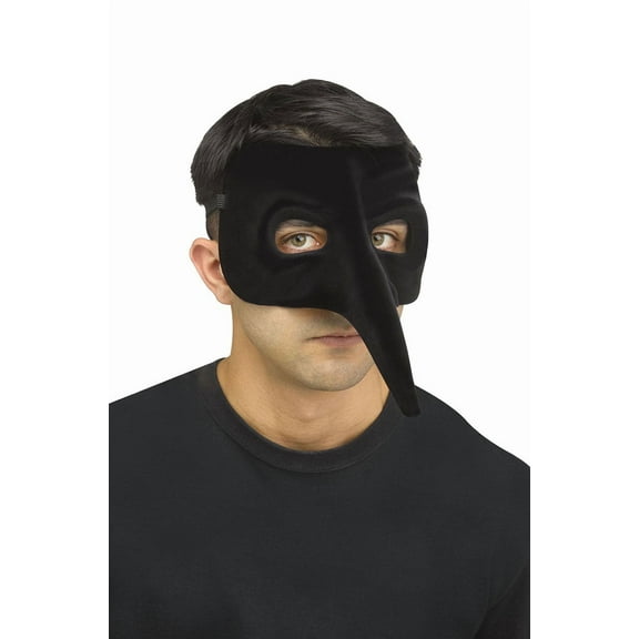 Playboy - s Black Velvet Venetian Raven Half Mask - One Size - One Size