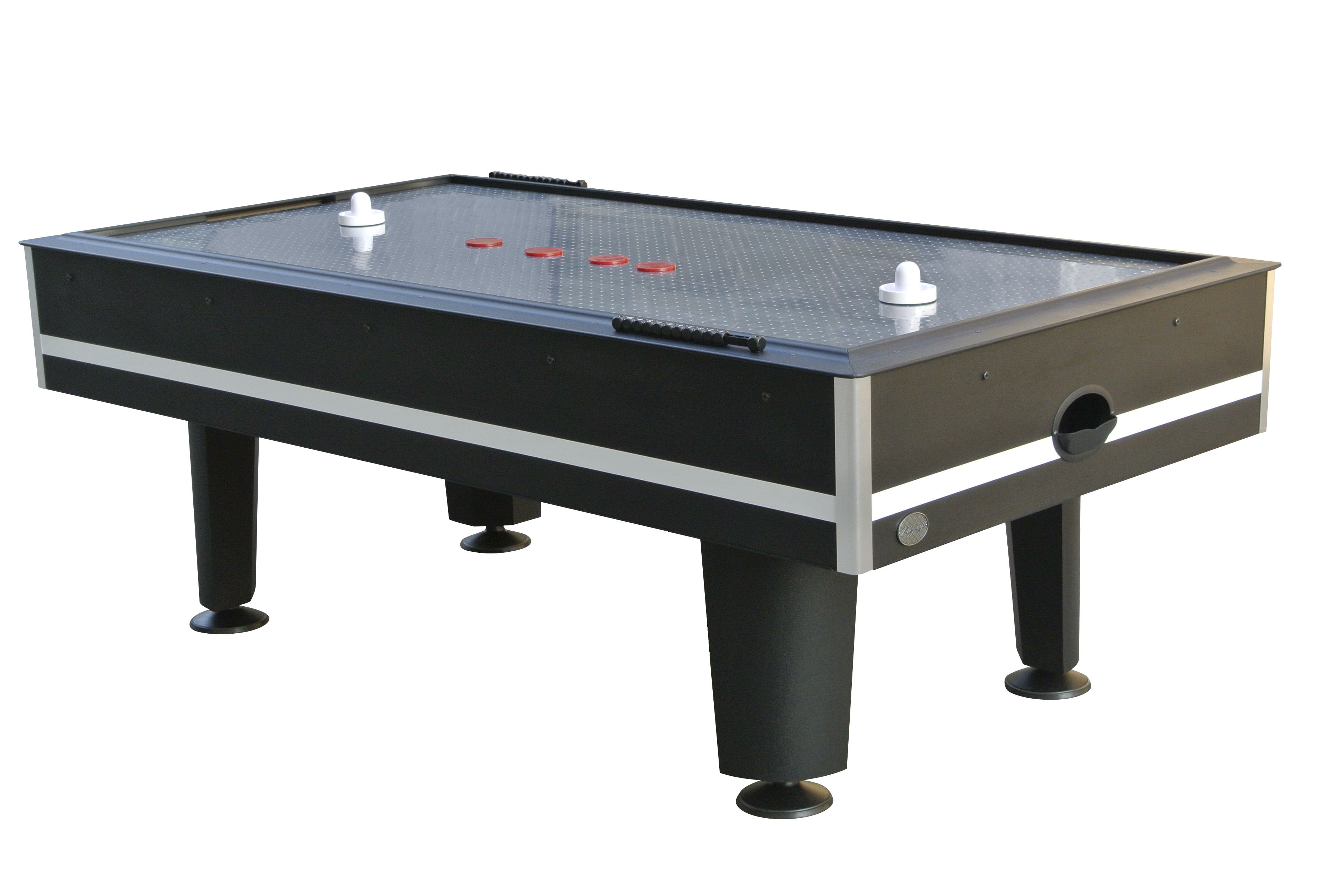 Champion 88" Black and Silver Stainless Steel Air Hockey Table