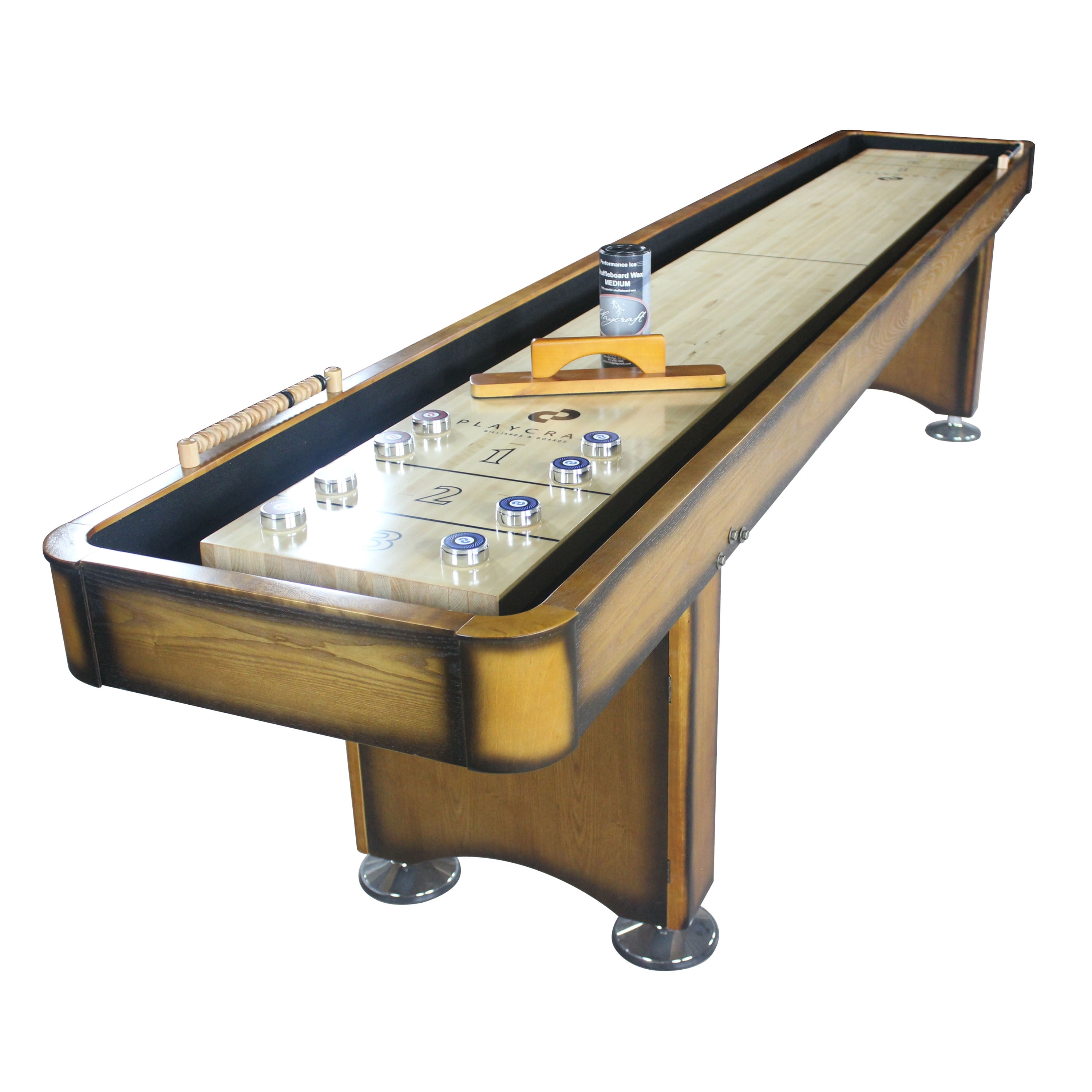 Georgetown Honey 12' Real Wood Veneer Shuffleboard Table