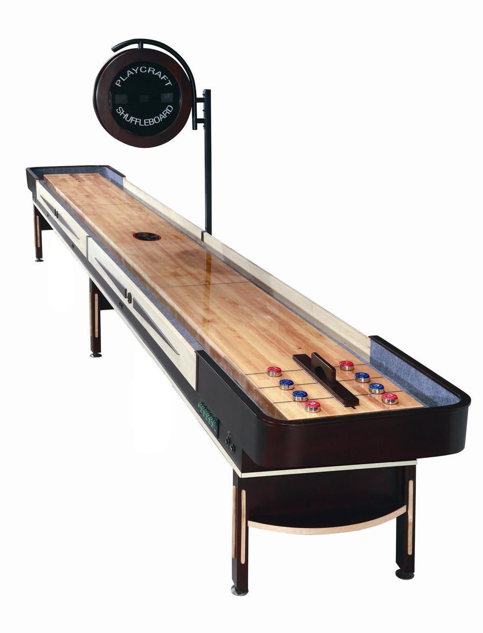 Playcraft Telluride Espresso 16' Shuffleboard Table with Maple Playfield