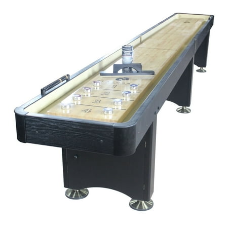 Playcraft Woodbridge Black 16' 2 Piece Construction Shuffleboard table