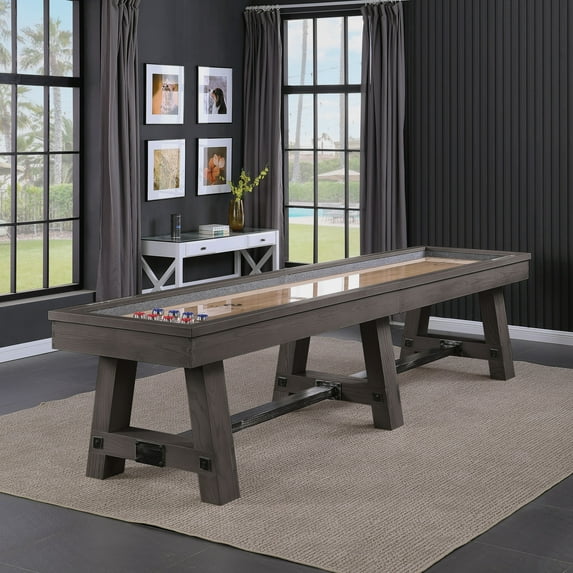 Playcraft Yukon 12’ Pro-Series Shuffleboard, Weathered Fieldstone
