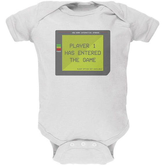 Player 1 One Costume New Born Gamer Funny Soft Baby One Piece