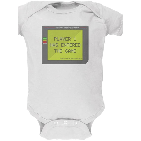 Player 1 One Costume New Born Gamer Funny Soft Baby One Piece