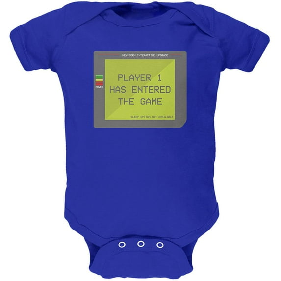 Player 1 One Costume New Born Gamer Funny Soft Baby One Piece
