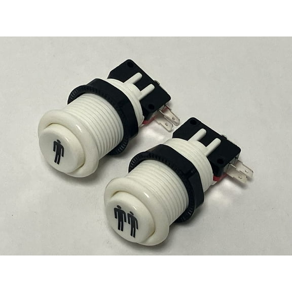 Player 1 and Player 2 START Push Buttons with Horizontal Microswitches for Arcade Games