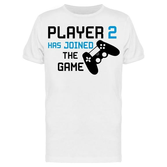 Player 2 Joined Game Controller  T-Shirt Men -Image by Shutterstock, Male Small