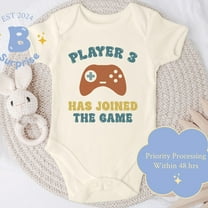 Player 3 Has Joined The Game Onesie, Gamer Baby Bodysuit, Video Game Themed Boy Outfit, Newborn Gaming Shirt Cute Baby Onesie, BABY BODYSUIT LAT 4424