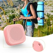 Player Equipment Bluetooth Audio Small Bluetooth Speaker 49-Foot Bluetooth Range Enhanced Bass Support Insert Card Bluetooth Speaker For Travel Hiking Car Gift Speaker Mini Portable Wireless Pink