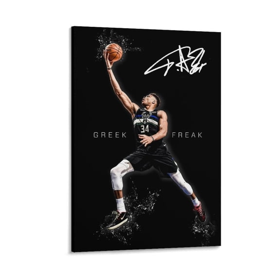 Player Giannis Antetokounmpo Greek Freak Poster Print Photo Art Painting Canvas Poster Home Decorative Bedroom Modern Decor Posters Gifts 12x18inch(30x45cm)