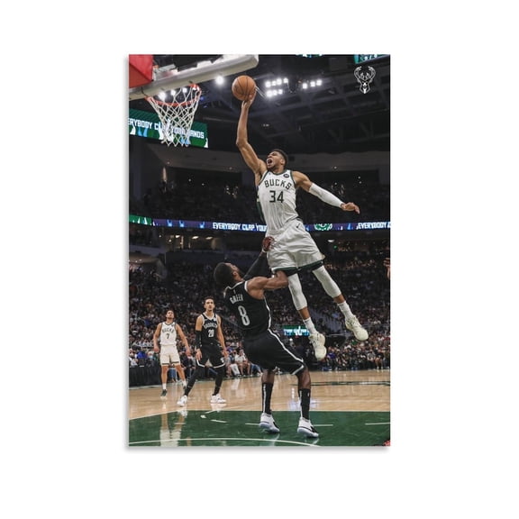 Player Giannis Antetokounmpo Greek Freak Posters Artworks Picture Print Poster Wall Art Painting Canvas Gift Decor Home Posters Decorative 08x12inch(20x30cm)