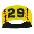 thumbnail image 1 of Player ID Softball Stitch Headband (Yellow, #29), 1 of 2