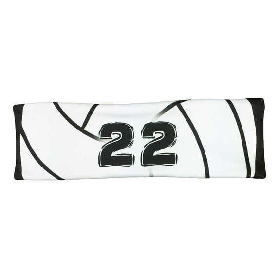 Player ID Volleyball Headband (White, #22)