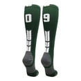 thumbnail image 1 of Player Id Number Socks Over the Calf Dark Green White (#09, Large), 1 of 2