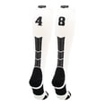 thumbnail image 1 of Player Id Number Socks Over the Calf White Black (#48, Large), 1 of 2