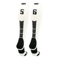 thumbnail image 1 of Player Id Number Socks Over the Calf White Black (#56, Large), 1 of 2