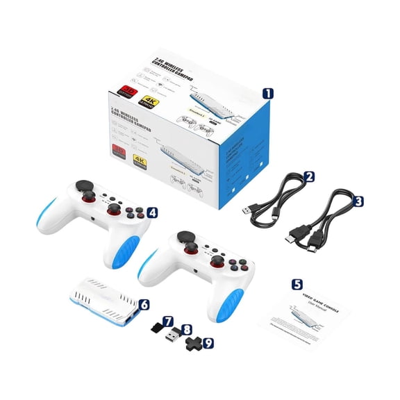 Player Link Wireless TV Game Console System With Interactive Controllers For Family Entertainment