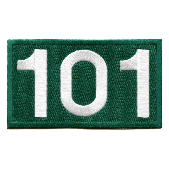 Player Number 101 Patch Survival Game Embroidered Iron On