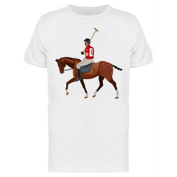 Player Riding A Horse T-Shirt Men -Image by Shutterstock, Male XX-Large