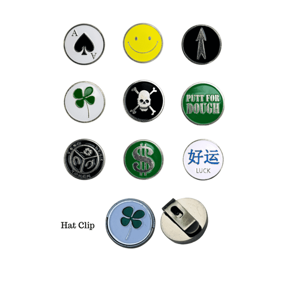 Player Supreme Visor Clip with 2 Removable Golf Ball Marker