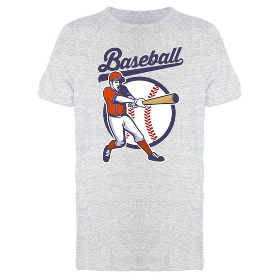 Player Swinging A Bat Tee Men's -Image by Shutterstock