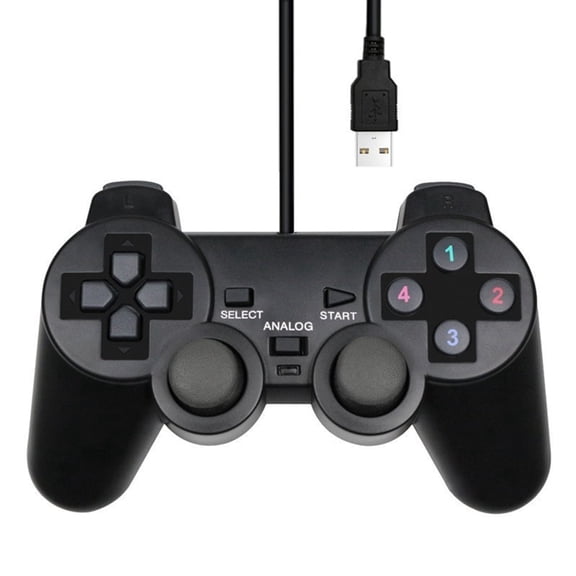 Player USB Corded Game Controller Gamepad for PC Gaming with Plug and Play (1 pc
)