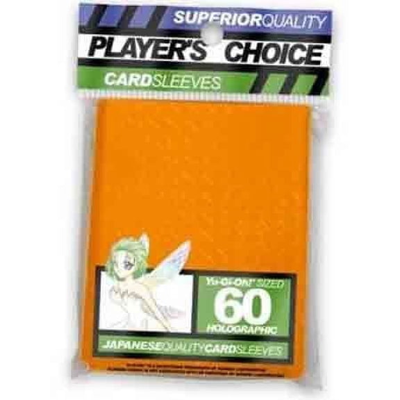 Player's Choice Orange Holographic 60ct Yugioh Sized Mini Sleeves