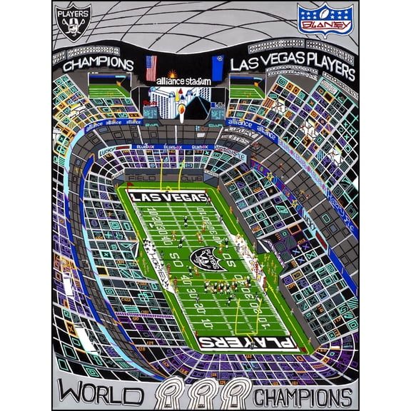 Josh Blaney Las Vegas Football Stadium 22x28 in Fine Art Poster Print
