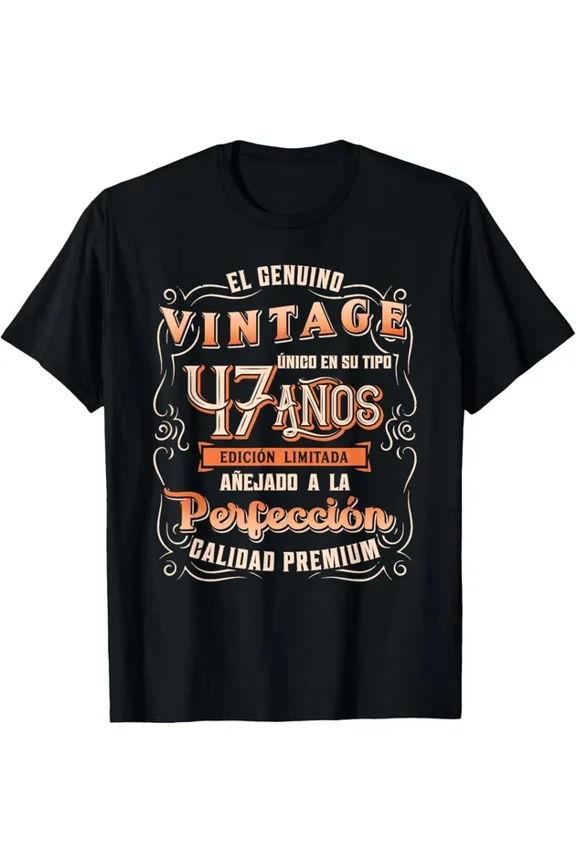 Playera CumpleaÃ£Æ’Ã¢Â±Os 47 47Th Birthday Gift For Men In Spanish T-Shirt Design Preview Only